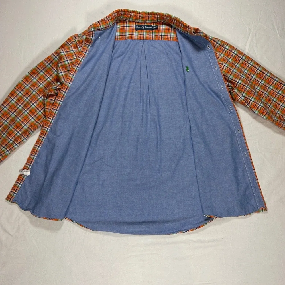 Ralph Lauren Mens XXL Shirt Shacket Plaid Button Down Long Sleeve Lined‎ 2 Ply
